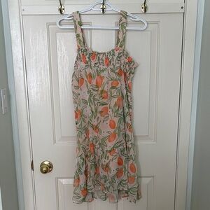 Sadie & Sage Floral Mini Dress - Orange and Green